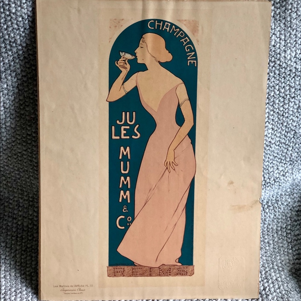 RARE French Nouveau Vintage Art Poster 1895🔥SOLD🔥